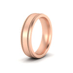 Load image into Gallery viewer, 6-mm-together-double-milgrain-mens-wedding-band-in-rose-gold-fdm11341angle3-6.00mm-nl-rg

