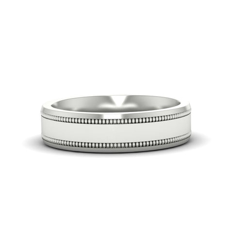 Mens Band Double Milgrain