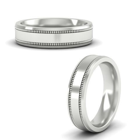 Mens Band Double Milgrain