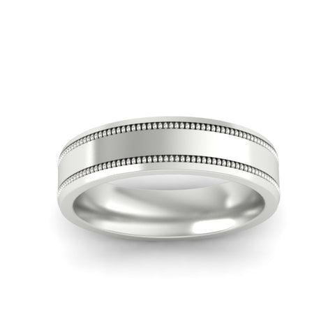 Mens Band Double Milgrain
