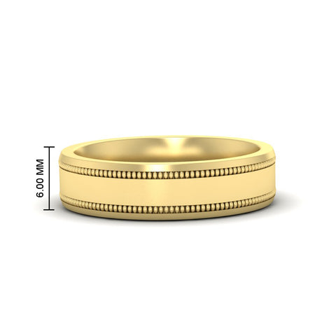 Mens Band Double Milgrain