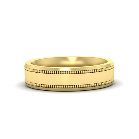 Mens Band Double Milgrain
