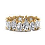 Load image into Gallery viewer, 6.40-carat-eternity-band-diamond-teardrop-in-yellow-gold-FD10554PE-0.40CT-NL-YG
