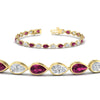 Load image into Gallery viewer, 6.50-carat-classic-teardrop-link-east-west-pink-sapphire-bracelet-in-yellow-gold-FDBRCPE10581GSADRPIANGLE2-6.50CT-NL-YG.jpg?v=1776850743