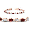 Load image into Gallery viewer, 6.50-carat-classic-teardrop-link-east-west-ruby-bracelet-in-rose-gold-FDBRCPE10581GRUDRANGLE2-6.50CT-NL-RG.jpg?v=1776850916