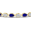 Load image into Gallery viewer, 6.50-carat-classic-teardrop-link-east-west-sapphire-bracelet-in-yellow-gold-FDBRCPE10581GSABLANGLE5-6.50CT-NL-YG.jpg?v=1776850622