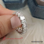 Load image into Gallery viewer, 6 Carat Diamond Emerald Cut Eternity Band