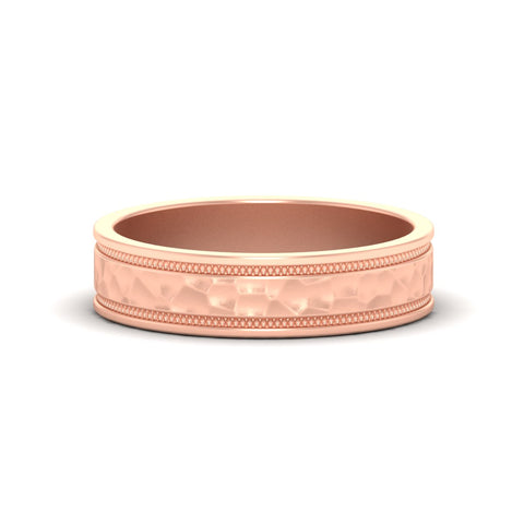 Light Weight Classic Hammered Wedding Ring
