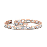 Load image into Gallery viewer, 7.50 Carat Emerald Cut Diamond Bezel Tennis Bracelet
