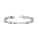 Load image into Gallery viewer, 7.50 Carat Emerald Cut Diamond Bezel Tennis Bracelet
