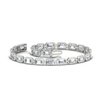 Load image into Gallery viewer, 7.50 Carat Emerald Cut Diamond Bezel Tennis Bracelet
