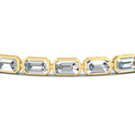Load image into Gallery viewer, 7.50 Carat Emerald Cut Diamond Bezel Tennis Bracelet
