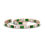 Load image into Gallery viewer, 7.50 Carat Emerald Cut Diamond Bezel Tennis Bracelet
