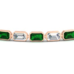 Load image into Gallery viewer, 7.50 Carat Emerald Cut Diamond Bezel Tennis Bracelet
