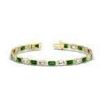 Load image into Gallery viewer, 7.50 Carat Emerald Cut Diamond Bezel Tennis Bracelet
