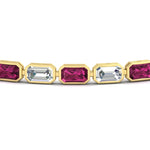 Load image into Gallery viewer, 7.50 Carat Emerald Cut Diamond Bezel Tennis Bracelet
