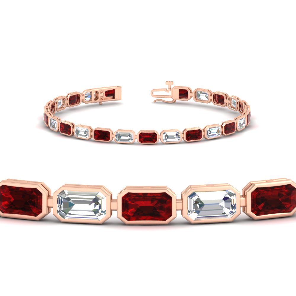 7-50-carat-emerald-cut-diamond-bezel-tennis-bracelet
