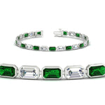 Load image into Gallery viewer, 7.50 Carat Emerald Cut Diamond Bezel Tennis Bracelet
