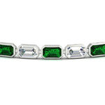 Load image into Gallery viewer, 7.50 Carat Emerald Cut Diamond Bezel Tennis Bracelet
