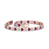 Load image into Gallery viewer, 7-60-ct-bezel-tennis-bracelet-heart-shaped-diamond-with-pink-sapphire-in-rose-gold-fdbrc10581htgsadrpiangle2-7-60-ct-nl-rg