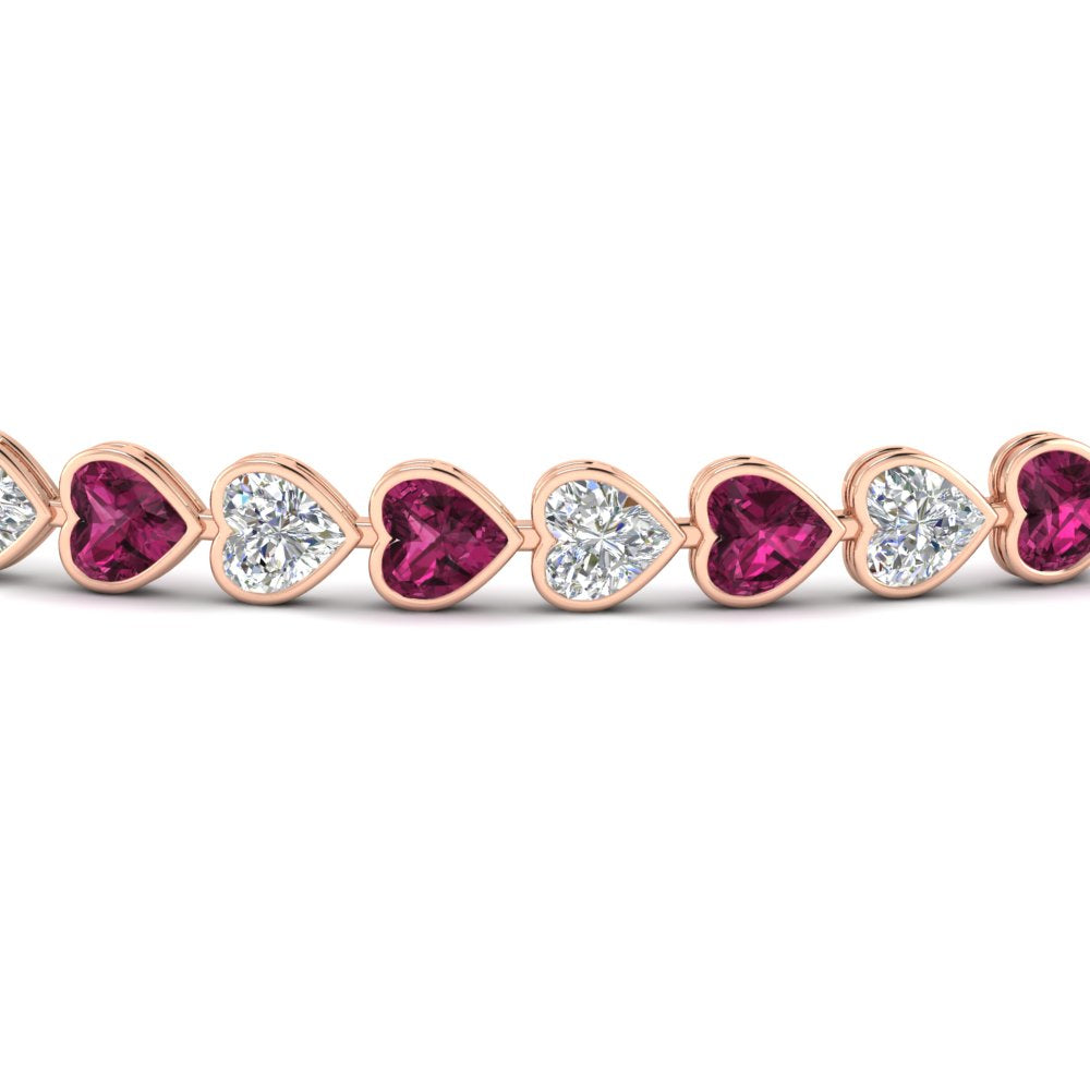 7-60-ct-bezel-tennis-bracelet-heart-shaped-diamond-with-pink-sapphire-in-rose-gold-fdbrc10581htgsadrpiangle2-7-60-ct-nl-rg