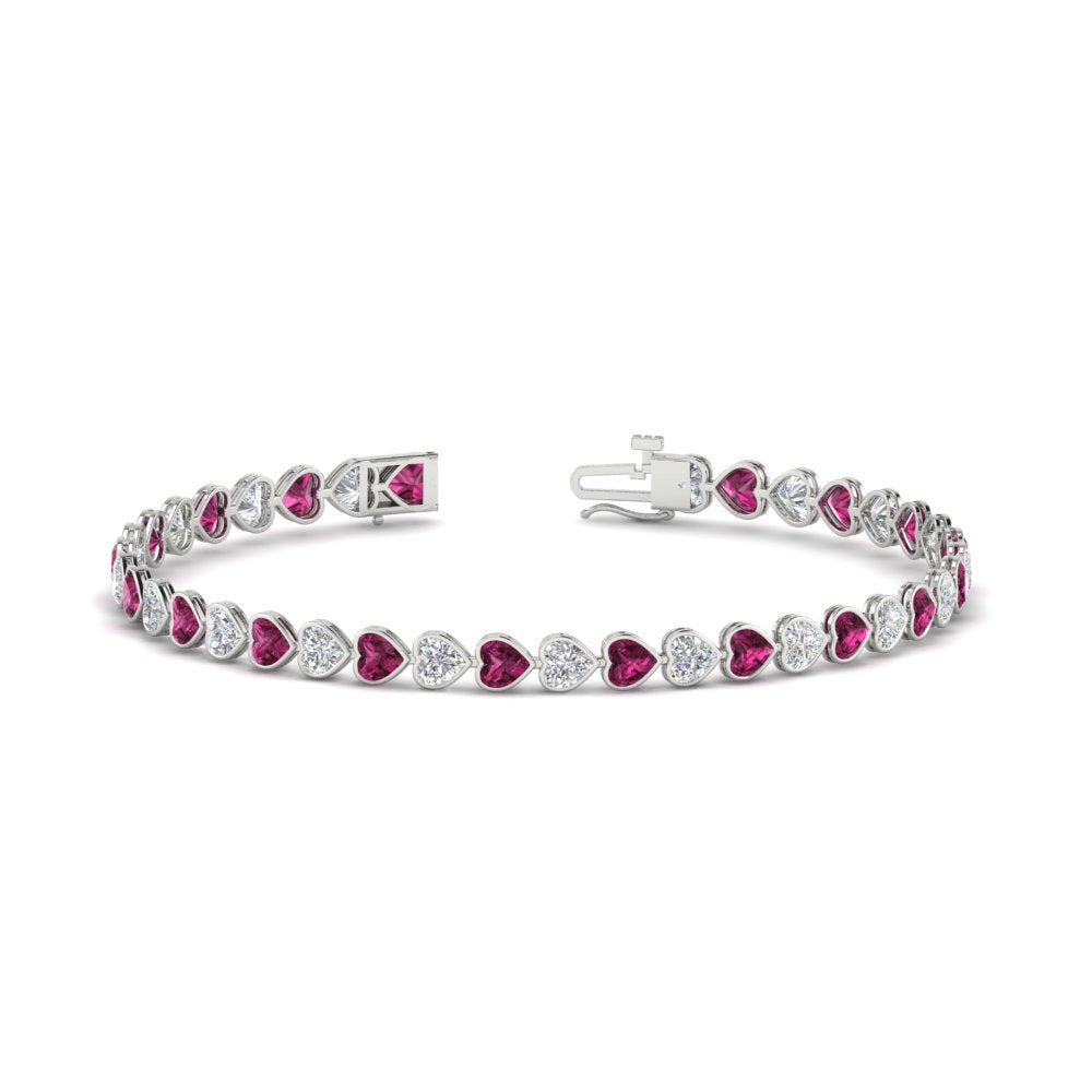 7-60-ct-bezel-tennis-bracelet-heart-shaped-diamond-with-pink-sapphire-in-white-gold-fdbrc10581htgsadrpiangle2-7-60-ct-nl-wg