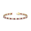 Load image into Gallery viewer, 7-60-ct-bezel-tennis-bracelet-heart-shaped-diamond-with-pink-sapphire-in-yellow-gold-fdbrc10581htgsadrpiangle2-7-60-ct-nl-yg