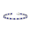 Load image into Gallery viewer, 7-60-ct-bezel-tennis-bracelet-heart-shaped-diamond-with-sapphire-in-white-gold-fdbrc10581htgsablangle2-7-60-ct-nl-wg