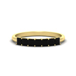 Load image into Gallery viewer, 7-black-diamond-princess-cut-1-ct-wedding-band-in-yellow-gold-fdwb179prgblacksleep-1.00ct-nl-yg.jpg