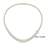 Load image into Gallery viewer, 7-carat-beautiful-tennis-diamond-necklace-set-in-FDNK11299RO-ANGLE1-7.00CT-NL-YG