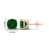 Load image into Gallery viewer, 7-carat-cushion-cut-emerald-basket-stud-earring-in-rose-gold-fdear10411cugemgrangle2-7.00ct-nl-rg-hw.jpg