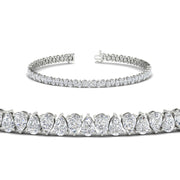 7 Carat Pear Cut Diamond Tennis Bracelet