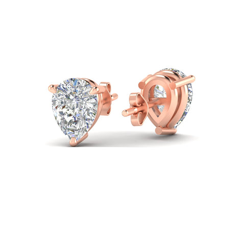 Three-Prong Pear Diamond Solitaire Stud Earrings [IGI Certified]