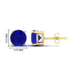 Load image into Gallery viewer, 7-carat-round-sapphire-stud-earring-for-women-in-yellow-gold-fdear10411rogsablangle2-7.00ct-nl-yg-hw_265aee1a-bac6-4ffc-827f-f49d9e9637c9.jpg?v=1765339402
