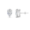 Load image into Gallery viewer, Diamond Pear Cut 3 Prong Earring