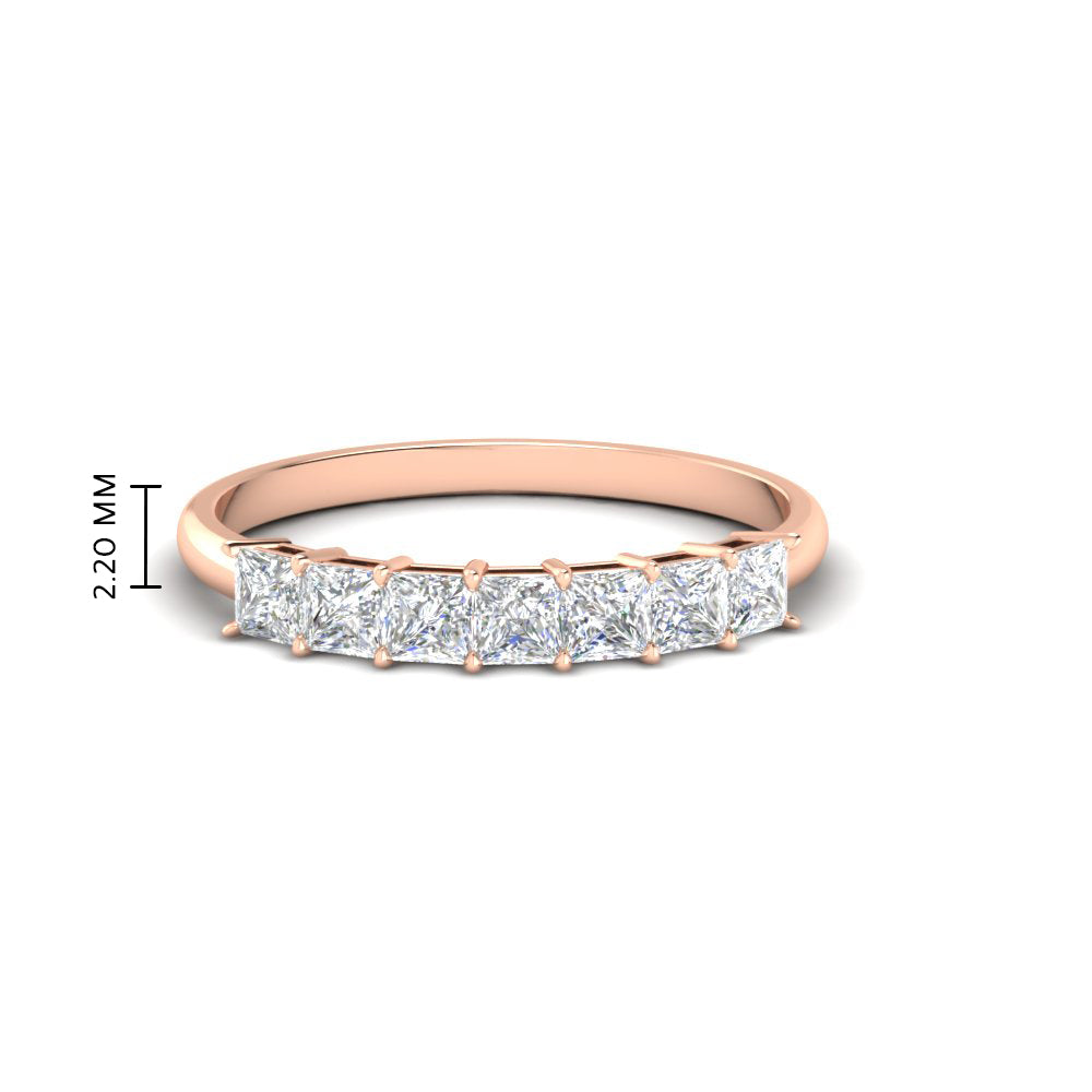 7 Diamond Princess Cut 1 Ct. Band