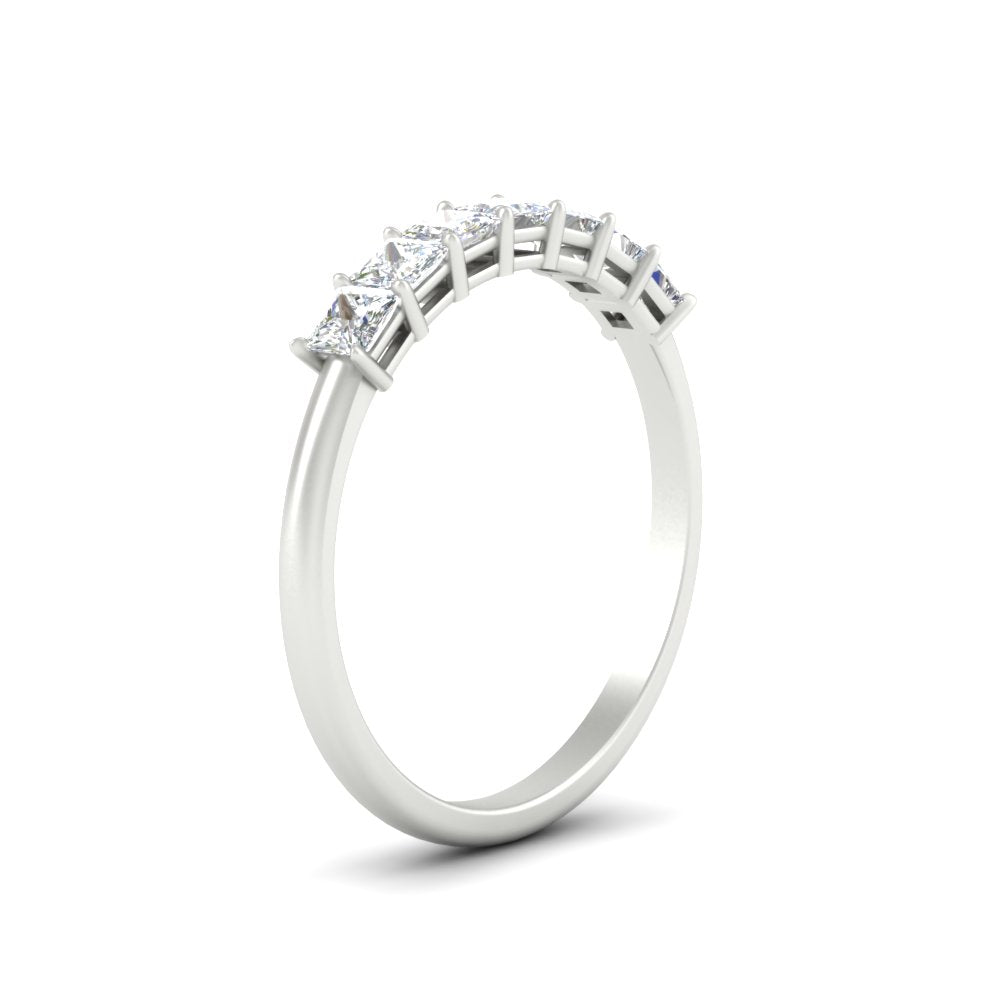 7 Diamond Princess Cut 1 Ct. Band