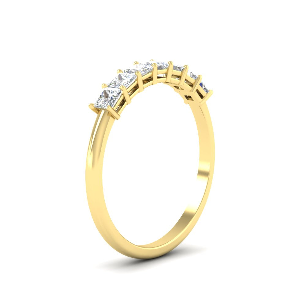 7 Diamond Princess Cut 1 Ct. Band