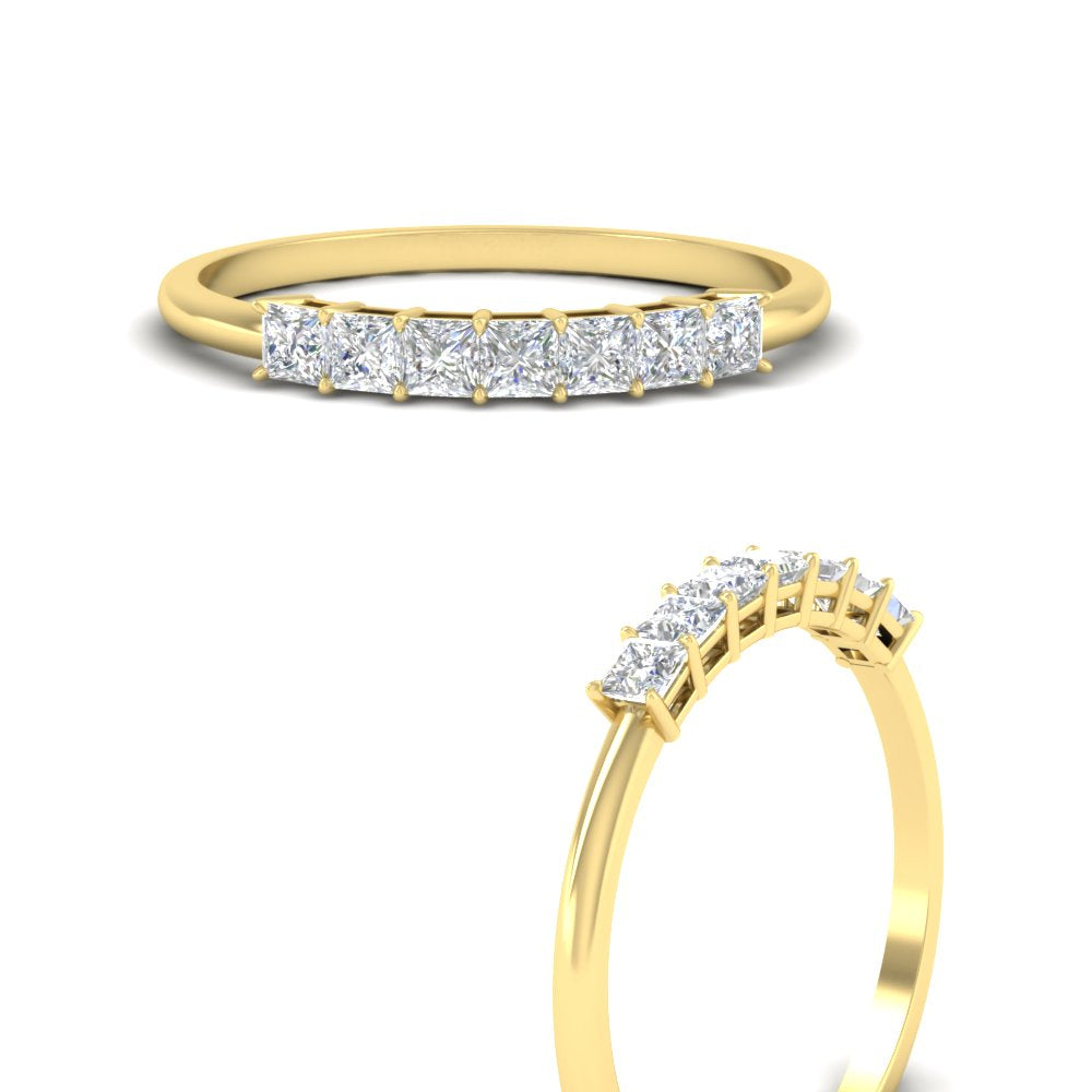 7 Diamond Princess Cut 1 Ct. Band