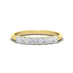 Load image into Gallery viewer, 7-diamond-princess-cut-1-ct-wedding-band-in-yellow-gold-fdwb179prsleep-1.00ct-nl-yg.jpg