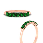 Load image into Gallery viewer, 7-emerald-princess-cut-1-ct-wedding-band-in-rose-gold-fdwb179prgemgrangle3-1.00ct-nl-rg.jpg