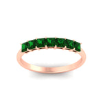 Load image into Gallery viewer, 7-emerald-princess-cut-1-ct-wedding-band-in-rose-gold-fdwb179prgemgrangle5-1.00ct-nl-rg.jpg