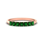 Load image into Gallery viewer, 7-emerald-princess-cut-1-ct-wedding-band-in-rose-gold-fdwb179prgemgrsleep-1.00ct-nl-rg.jpg