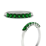 Load image into Gallery viewer, 7-emerald-princess-cut-1-ct-wedding-band-in-white-gold-fdwb179prgemgrangle3-1.00ct-nl-wg.jpg