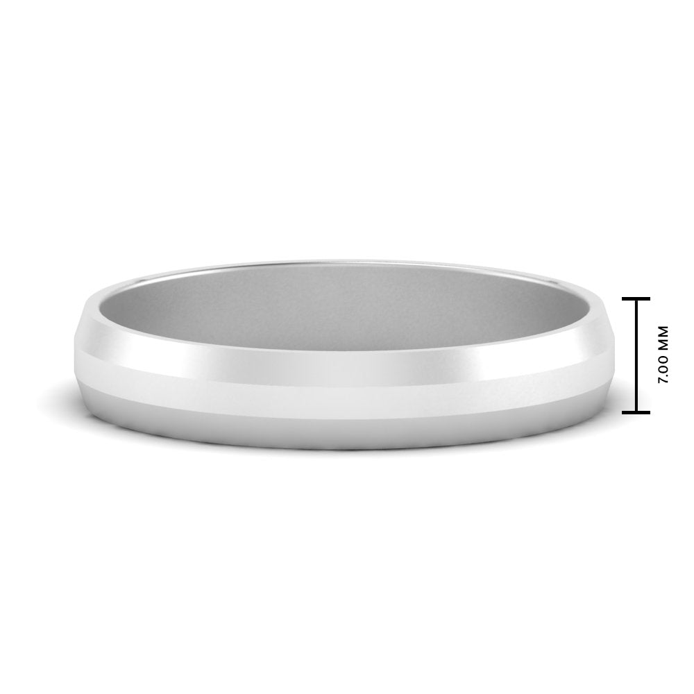 4 mm Wedding Band Beveled Edge Matte