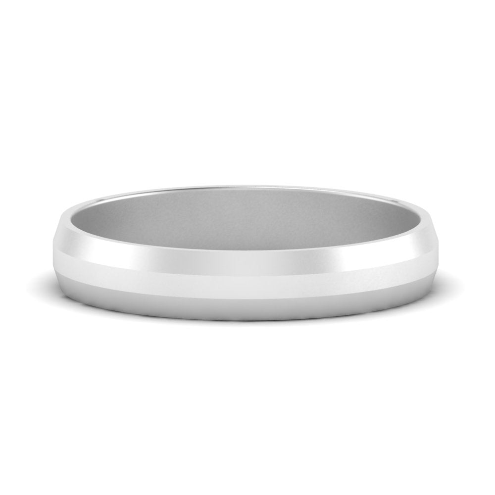 4 mm Wedding Band Beveled Edge Matte