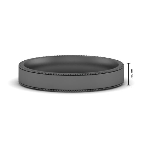 Stepped Edge Comfort Fit Flat Mens Band