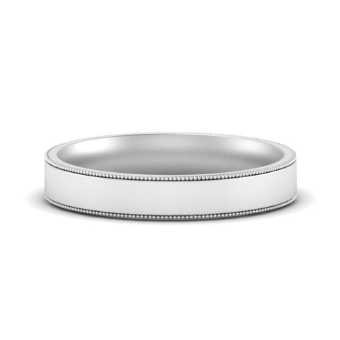Stepped Edge Comfort Fit Flat Mens Band