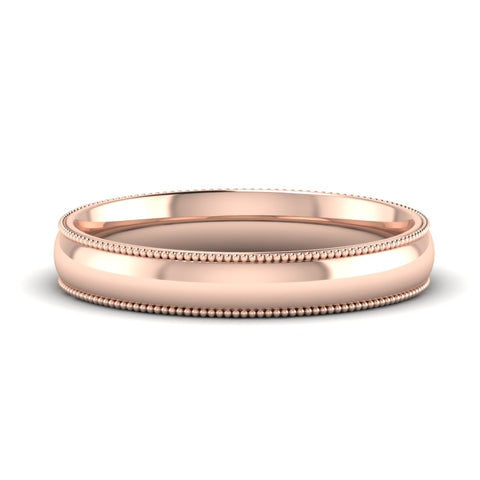 Comfort Fit Wedding Band Milgrain Edge