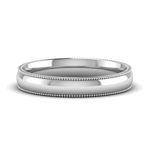 Comfort Fit Wedding Band Milgrain Edge